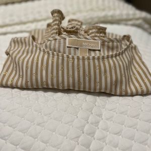 Michael Kors Gold and White Shirt